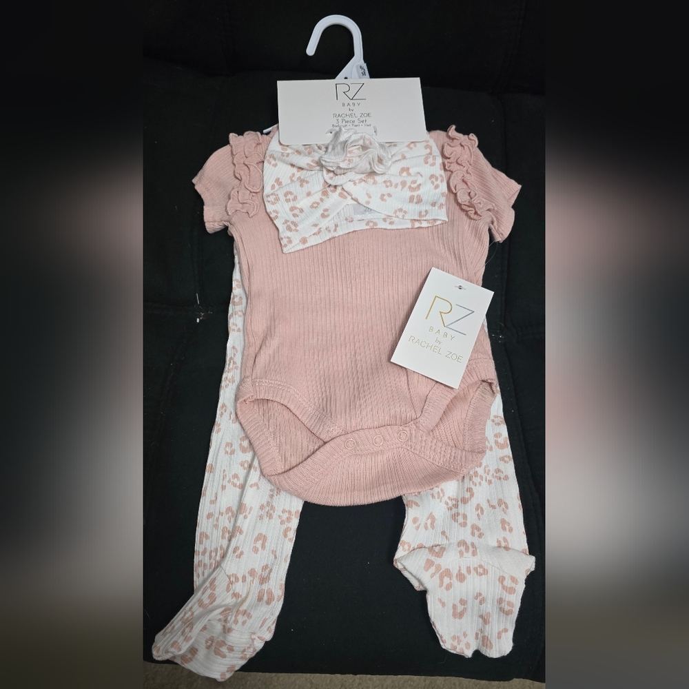 Rachel Zoe Blush Pink Baby Outfit Set